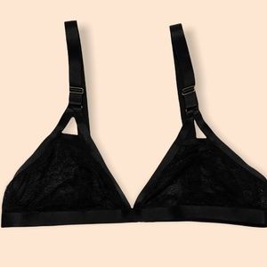 Women's Black Lace Bralette Size Medium